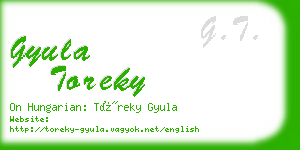 gyula toreky business card